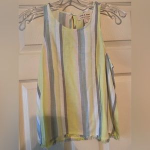 Cloth & Stone Multi-Color Stripe Sleeveless Top, Sz S